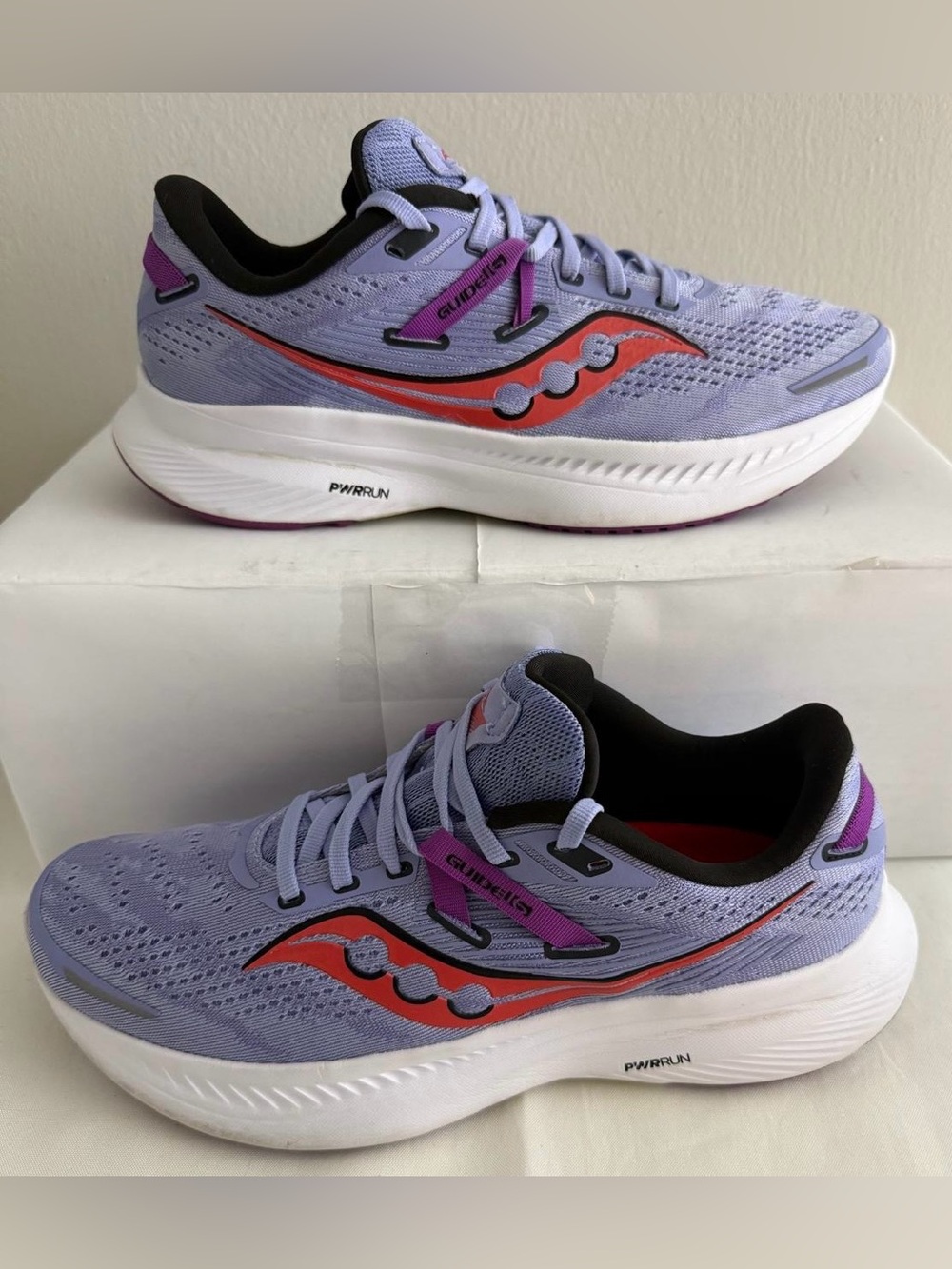 Saucony Guide 16 Womens Running Walking Shoes Purple Athletic Sneakers Size 10